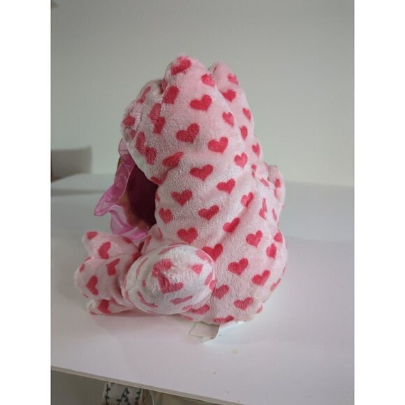 Plush pink heart frog with heart pillow. Hug me - Picture 4 of 5